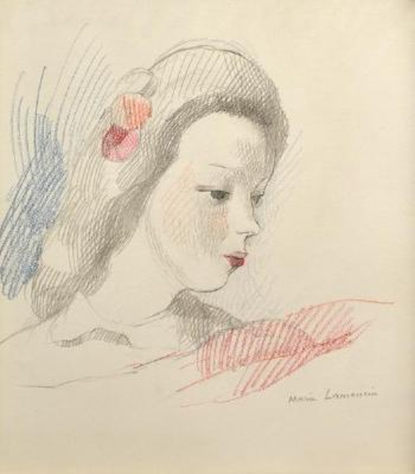 Portrait d'une jeune fille by Marie Laurencin