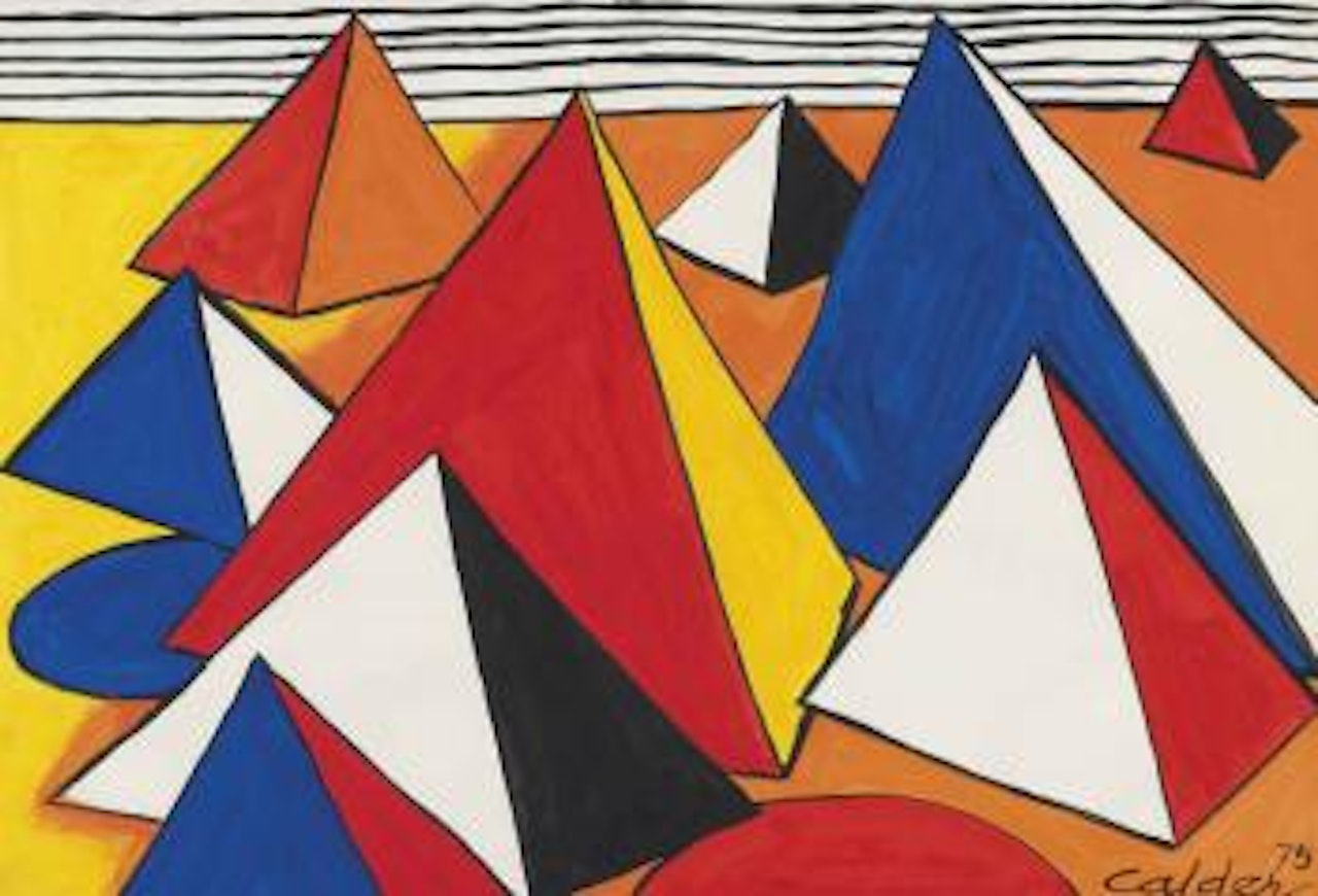 Le pyramide orange by Alexander Calder