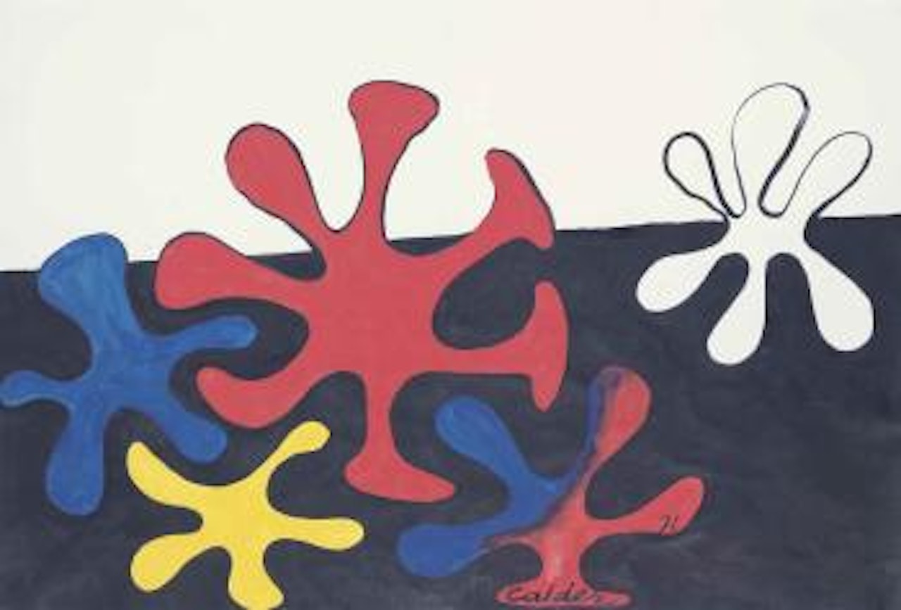 Rouge et bleu by Alexander Calder