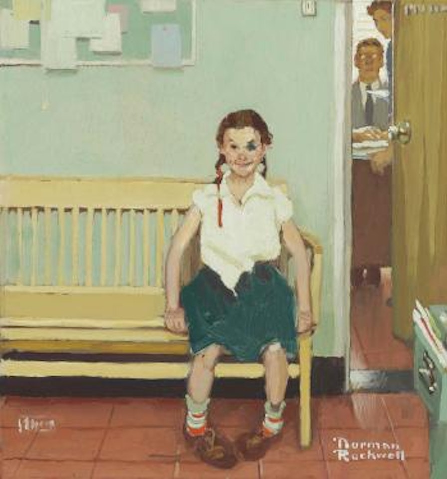 Study for 'Girl with Black Eye' by Norman Rockwell