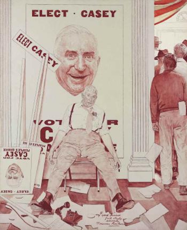 Study for 'Elect Casey' by Norman Rockwell