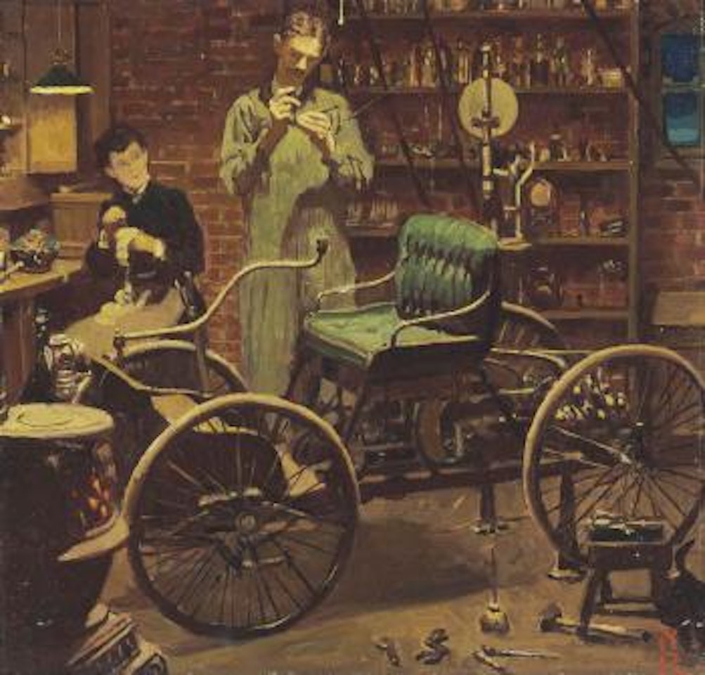 Study for 'The Revolution that Started in a Shed at Night' by Norman Rockwell