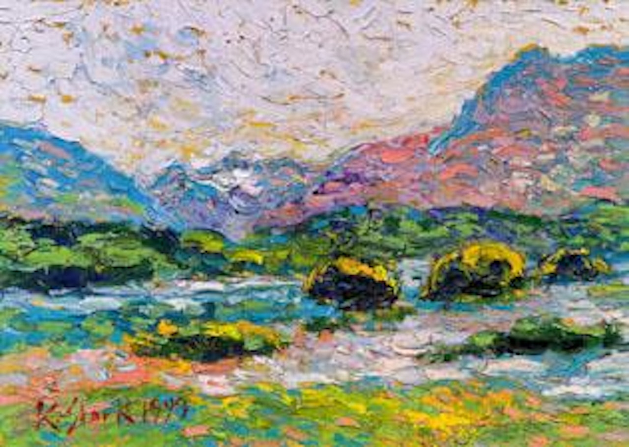 Seewiese in Alt-Aussee mit Blick auf den Dachstein by Karl Stark