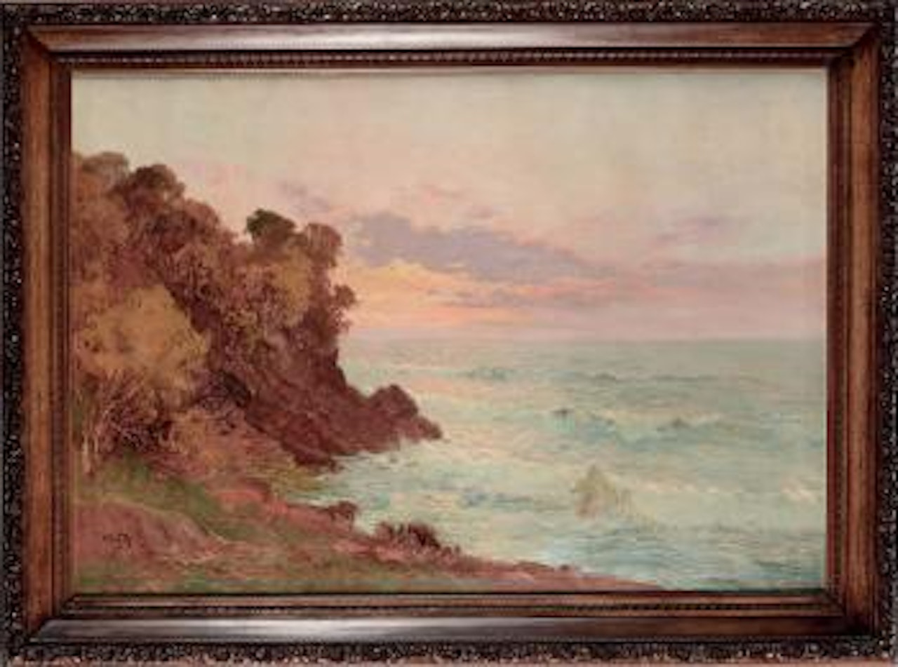 Alba sulla riviera di levante by Cesare Bentivoglio