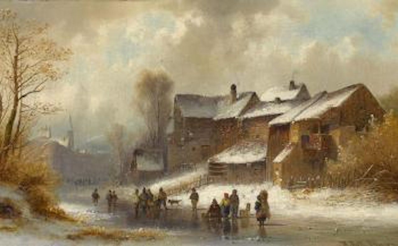 Winterliches Eisvergnügen by Anton Doll