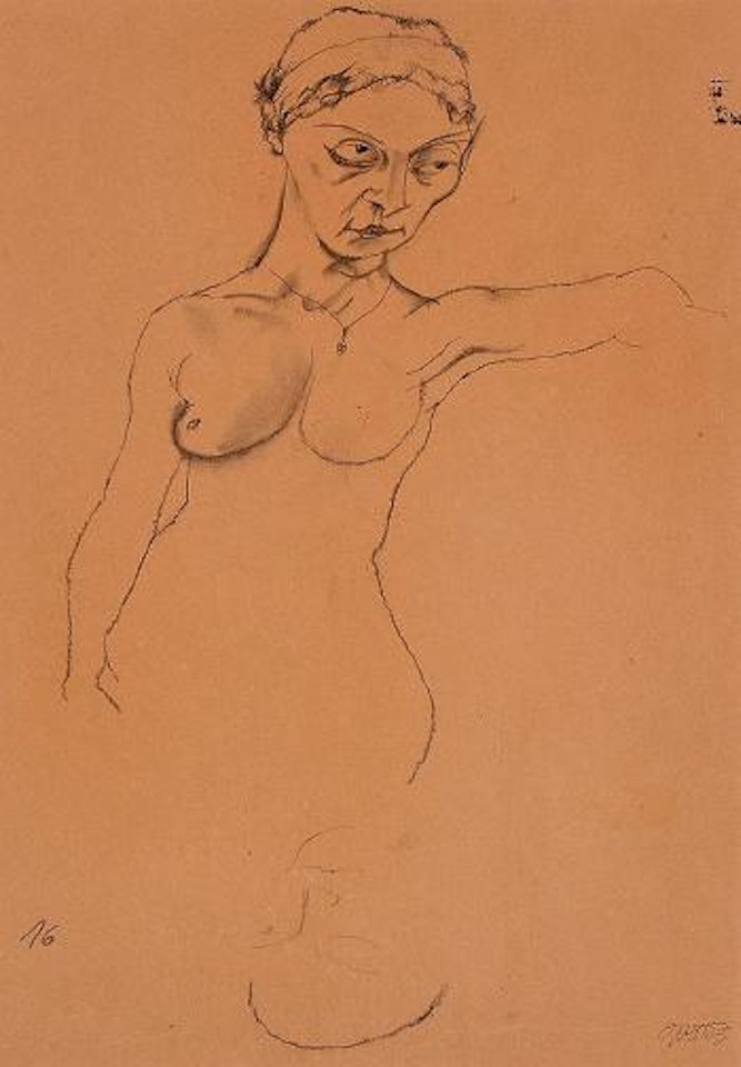 Nude with mustard seed necklace by George Grosz