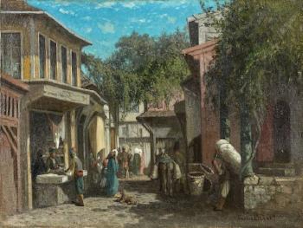 Rue animée, Constantinople by Germain-Fabius Brest