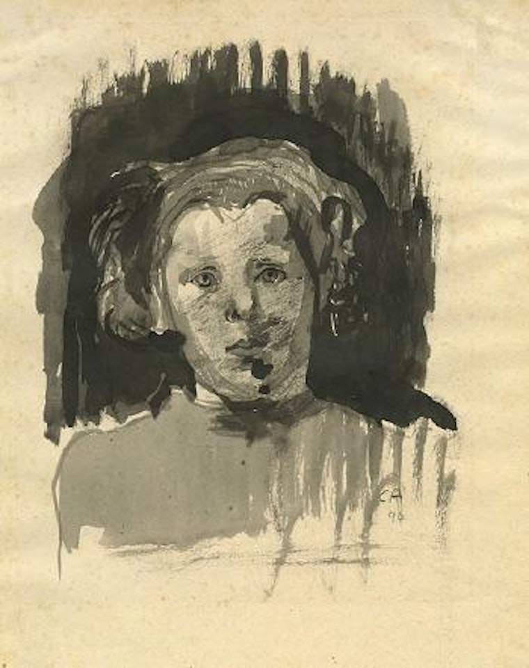 Mädchenkopf by Cuno Amiet