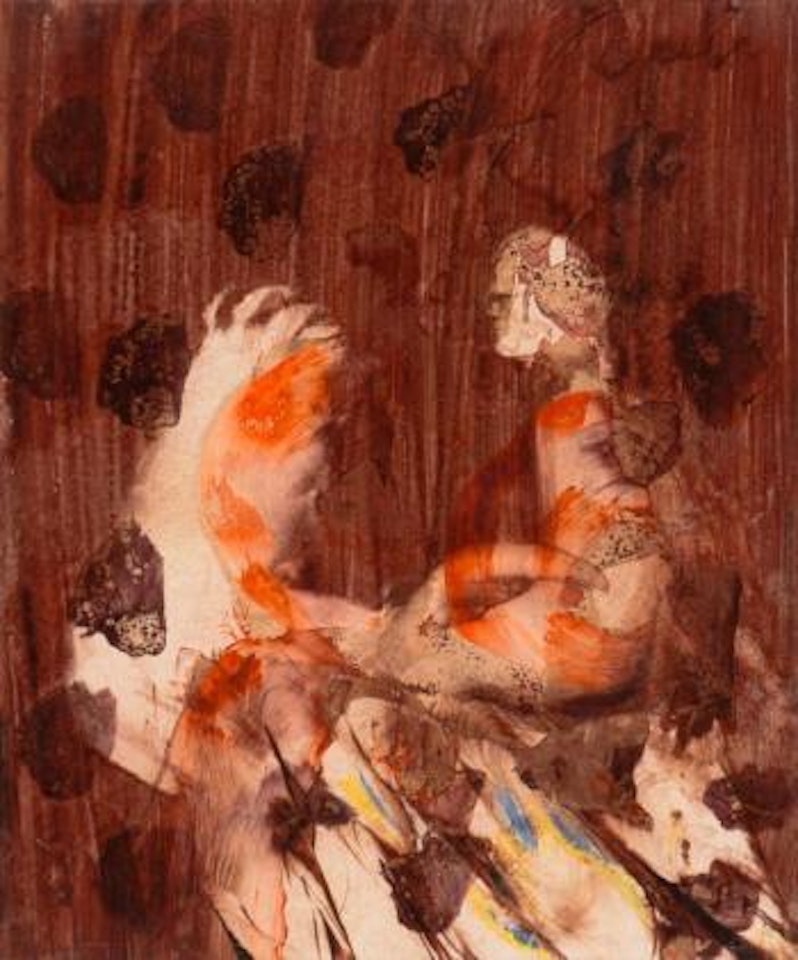 Figure and bird by Sidney Nolan