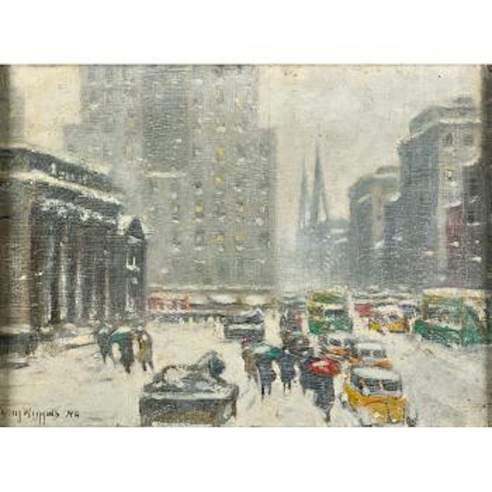 The Public Library, New York by Guy Carleton Wiggins