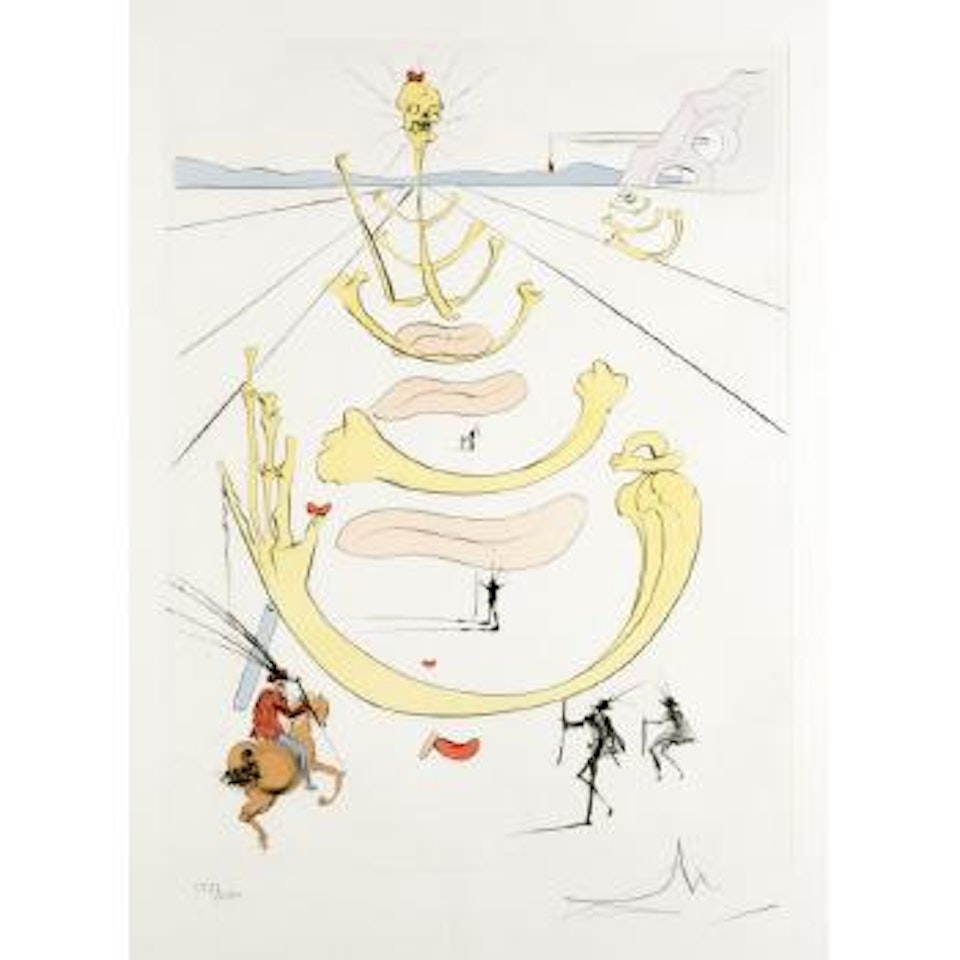 Masque De La Mort, Homage To Quevedo by Salvador Dali