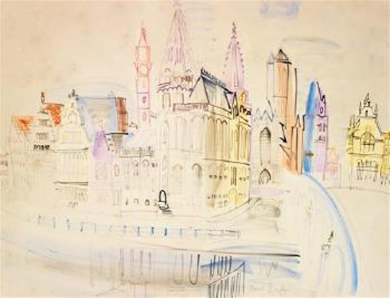 Gand, le Quai aux Herbes by Raoul Dufy