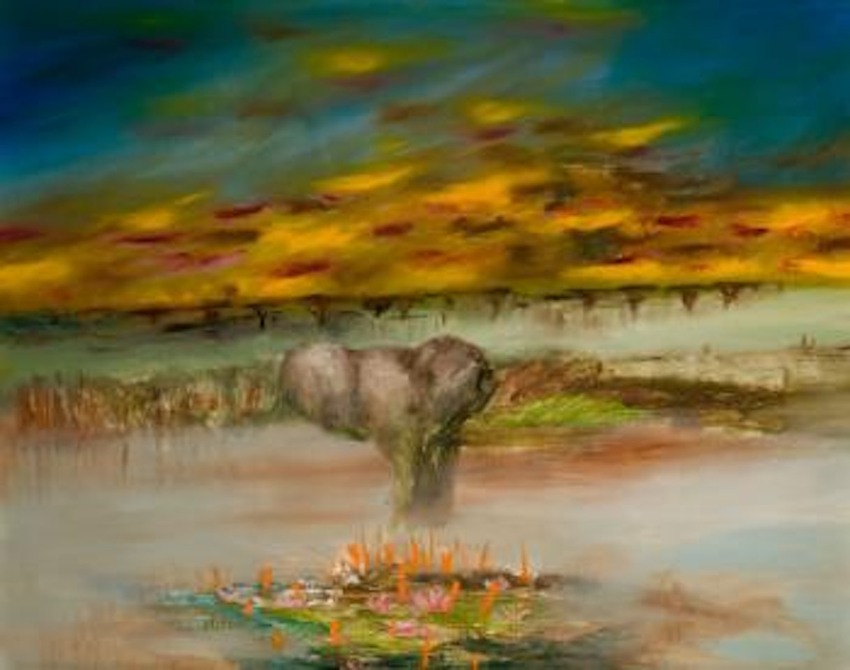 Elephant and Waterlilies by Sidney Nolan