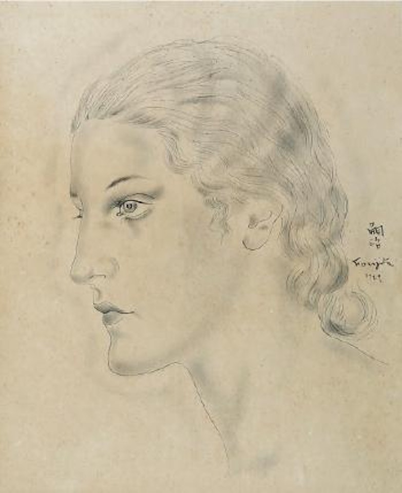 Portrait of a woman by Leonard Tsuguharu Foujita