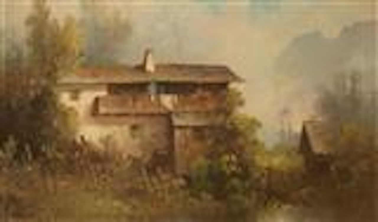 Homestead in the mountains by Oskar Mulley