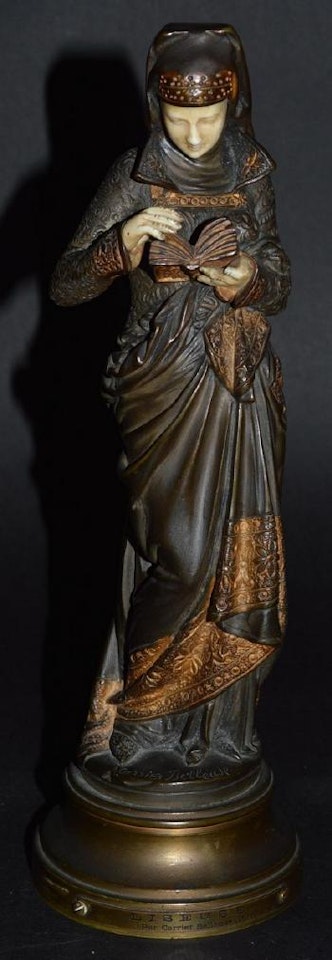 Figure of a lady reading a book by Albert-Ernest Carrier-Belleuse