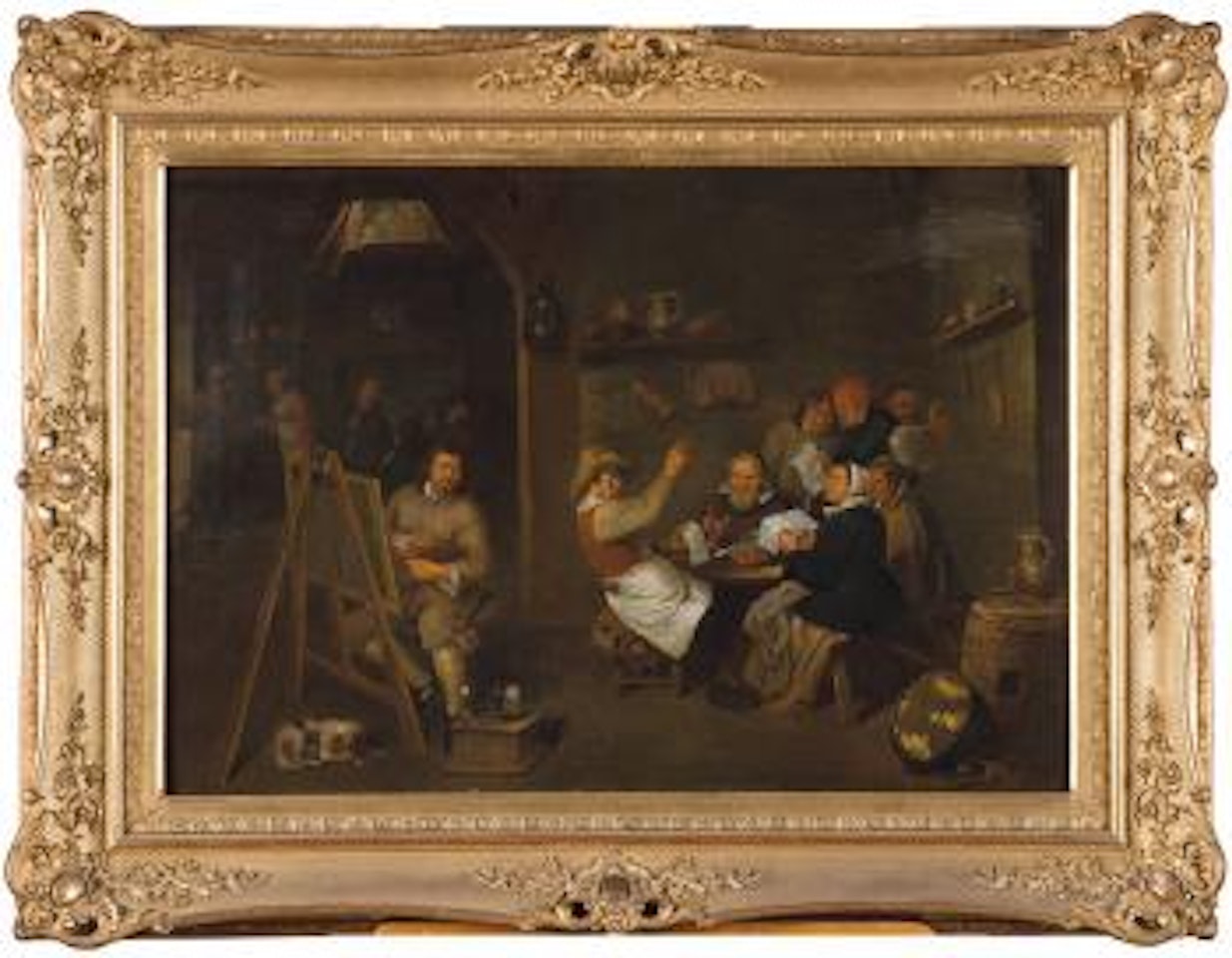 Peintre au travail dans une auberge animée by Jan Miense Molenaer
