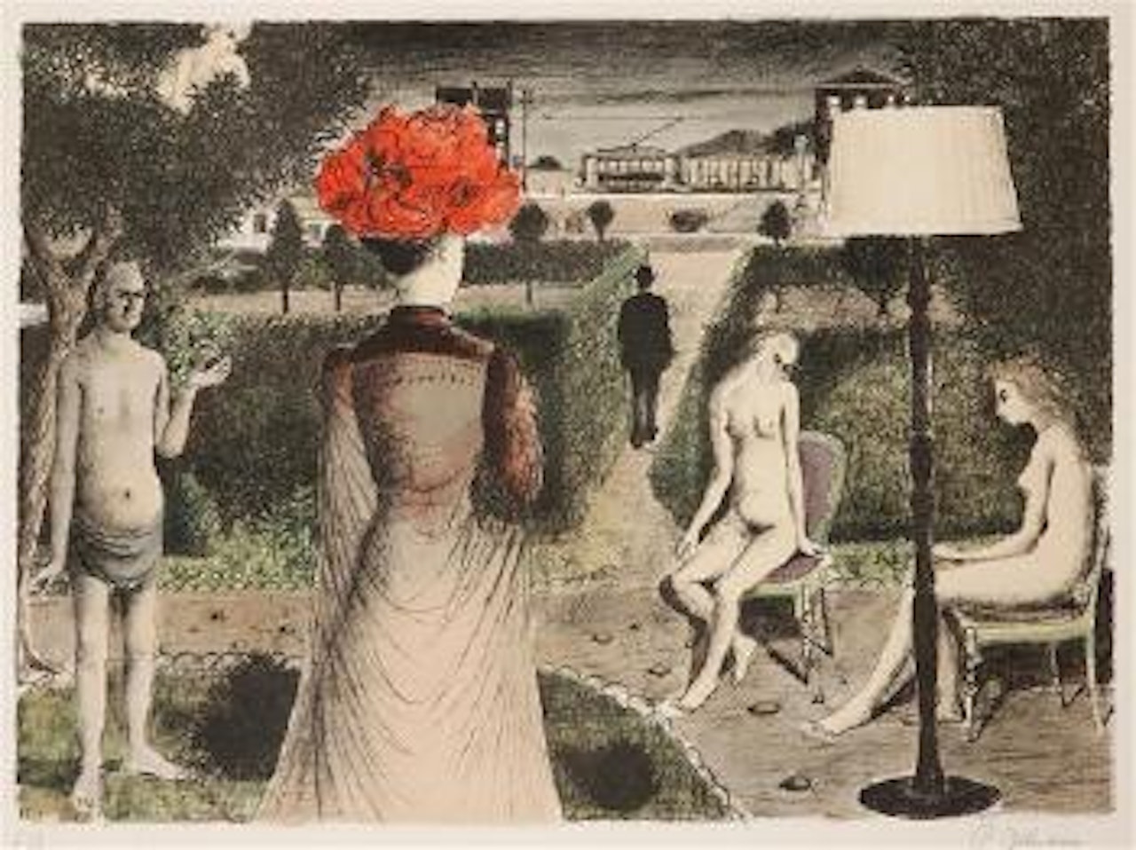 Le jardin by Paul Delvaux