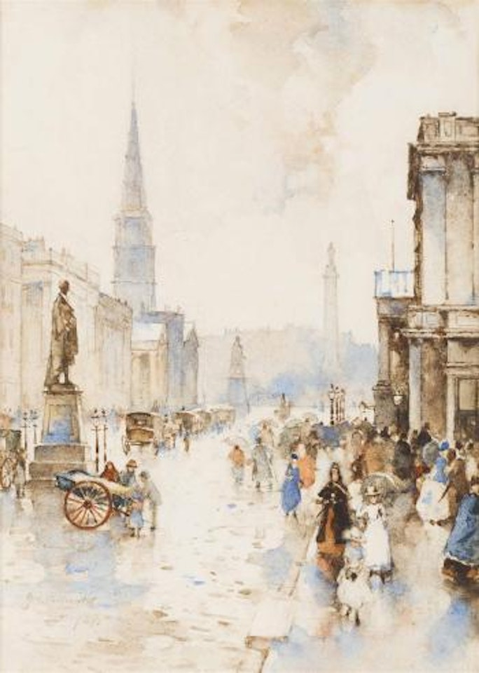Pedestrians in George Street, Edinburgh by James Watterson Herald