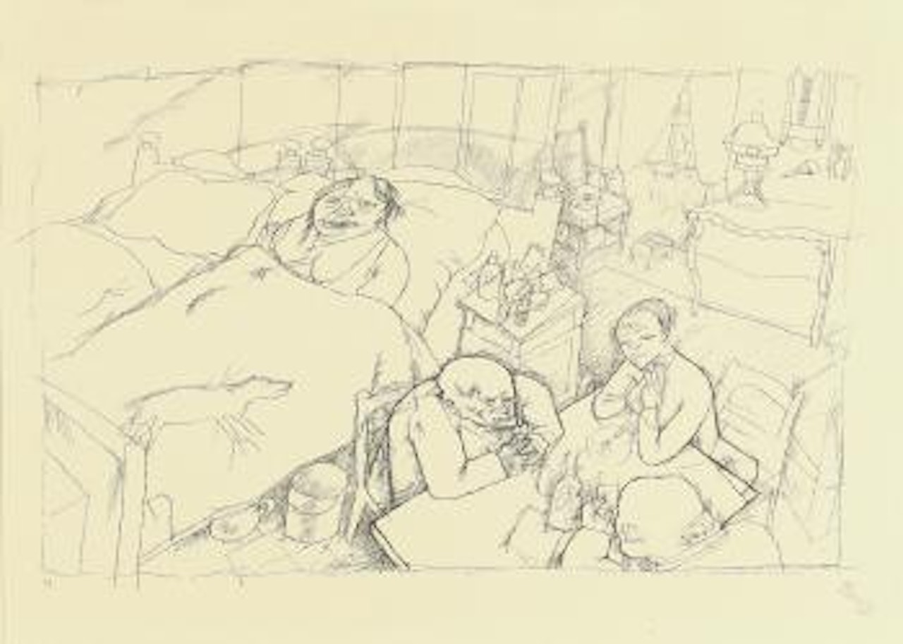 Sick Room Interior by George Grosz