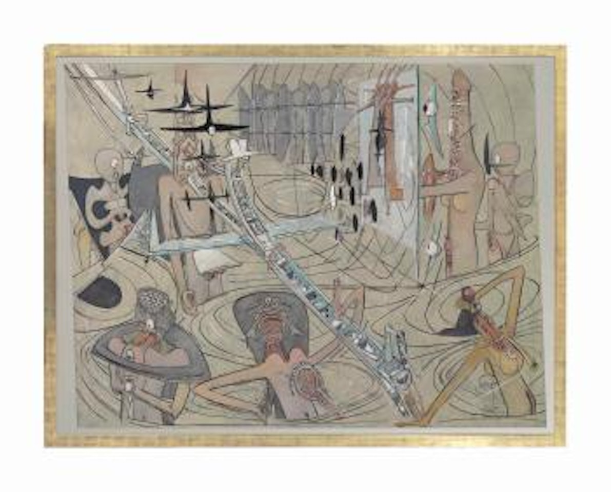 La recontre du vitreur avec le forçat de la lumière (en hallucination première) by Roberto Matta