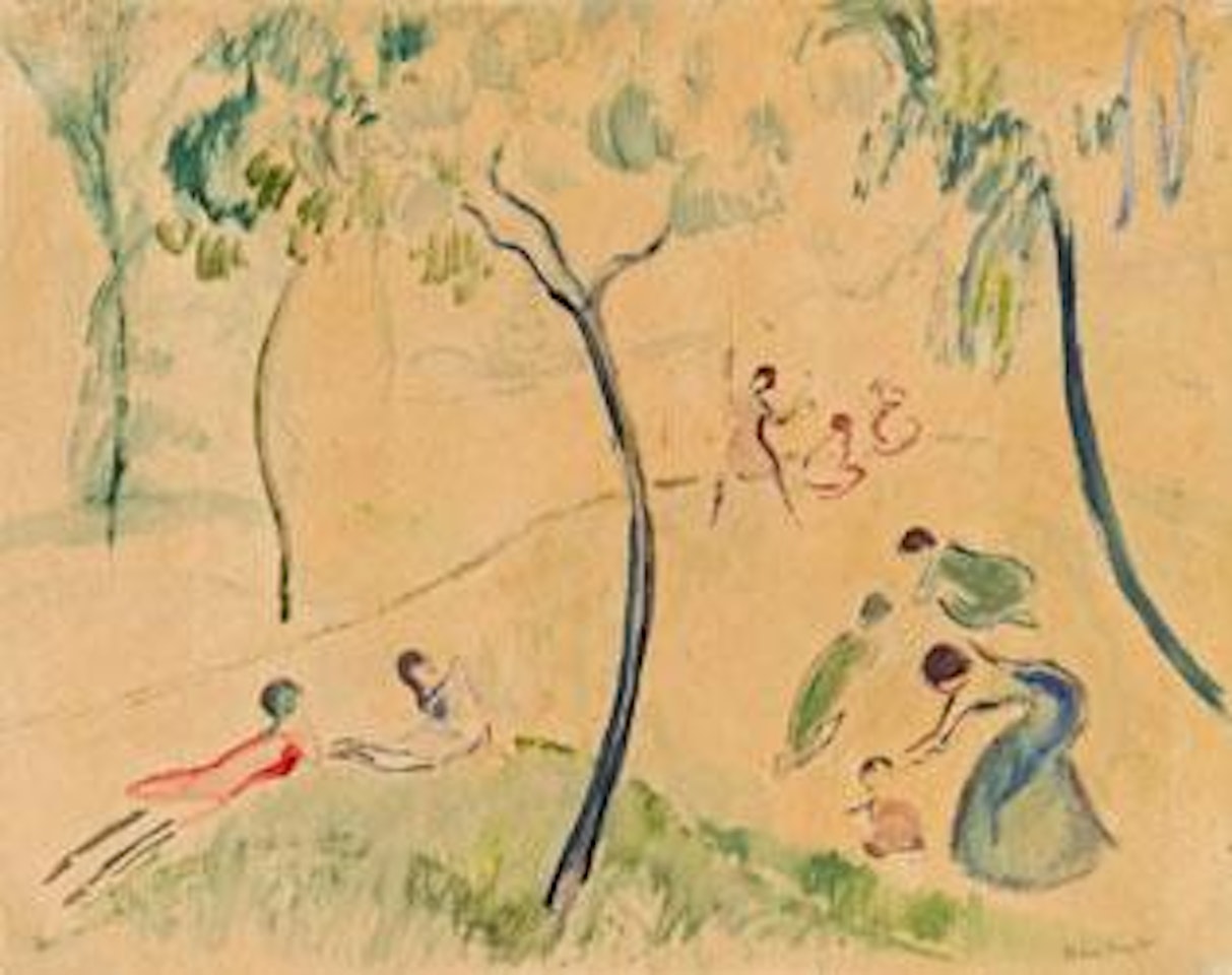 Szene im Park by Max Ernst