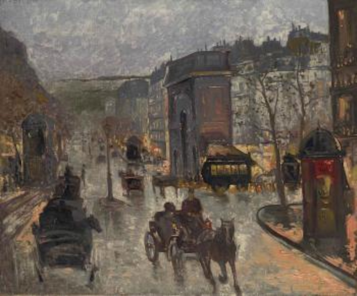Scène de rue parisienne (la Porte Saint-Martin) by Othon Friesz
