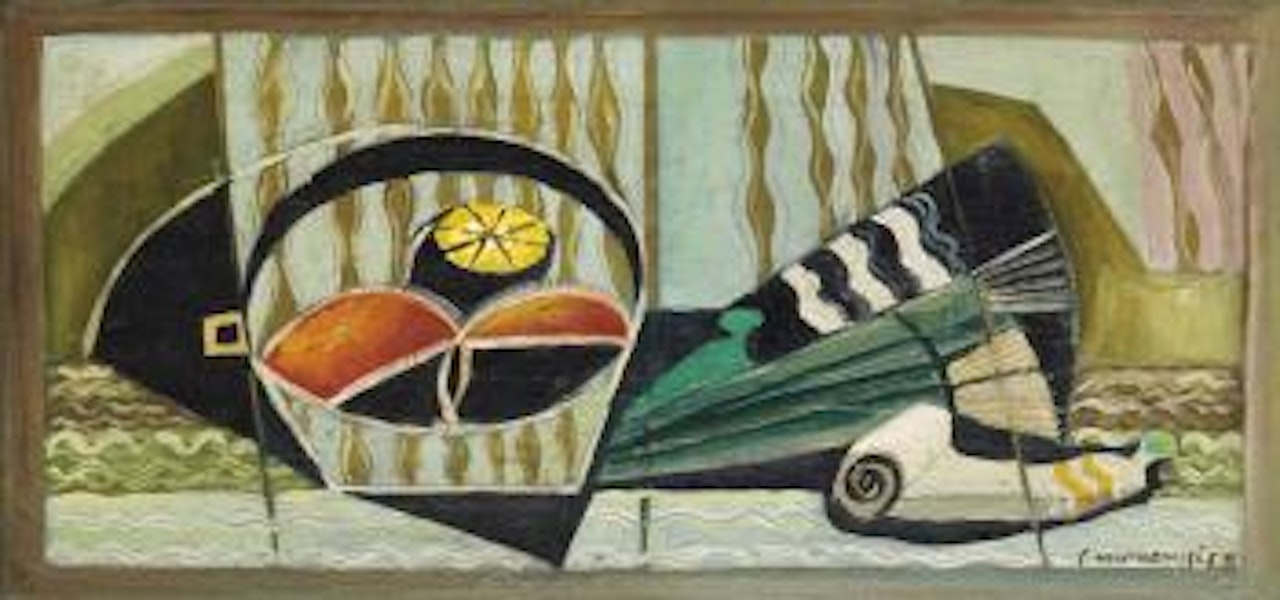 Nature morte au poisson et coupe de fruits by Louis Marcoussis