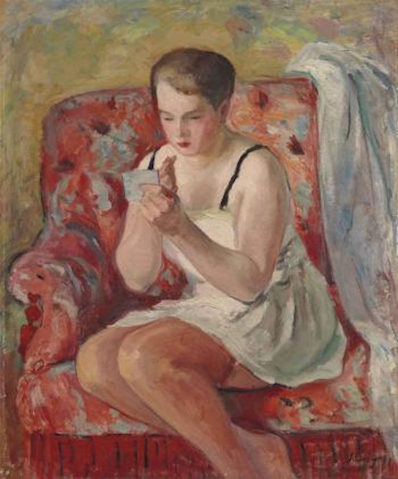 Femme se maquillant by Henri Lebasque