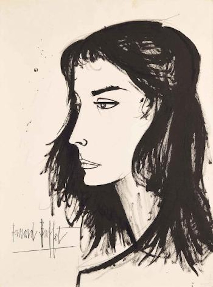 Tête brune by Bernard Buffet