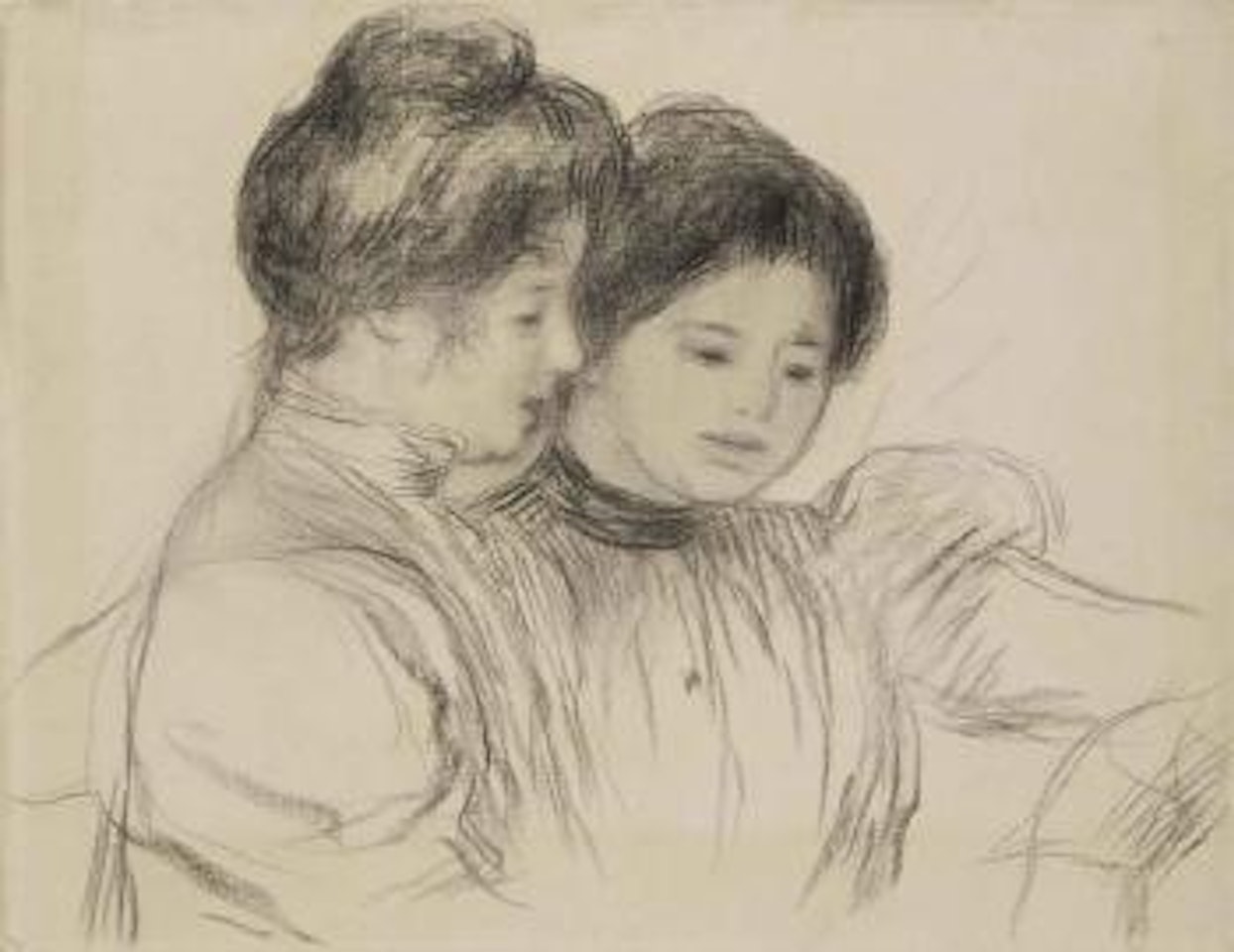 Mesdemoiselles Lerolle au piano by Pierre-Auguste Renoir