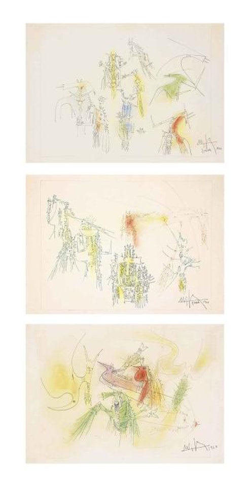 Sans Titre (Trois Compositions) by Wifredo Lam
