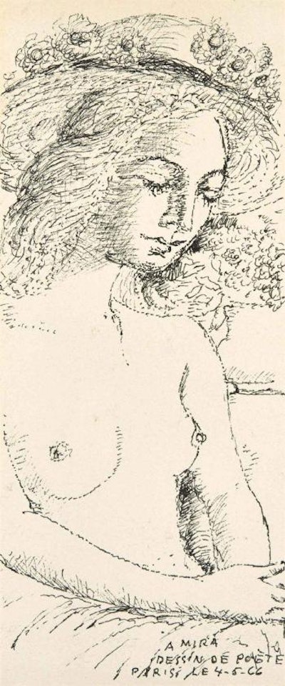 Jeune Femme, Dessin De Poète by Paul Delvaux
