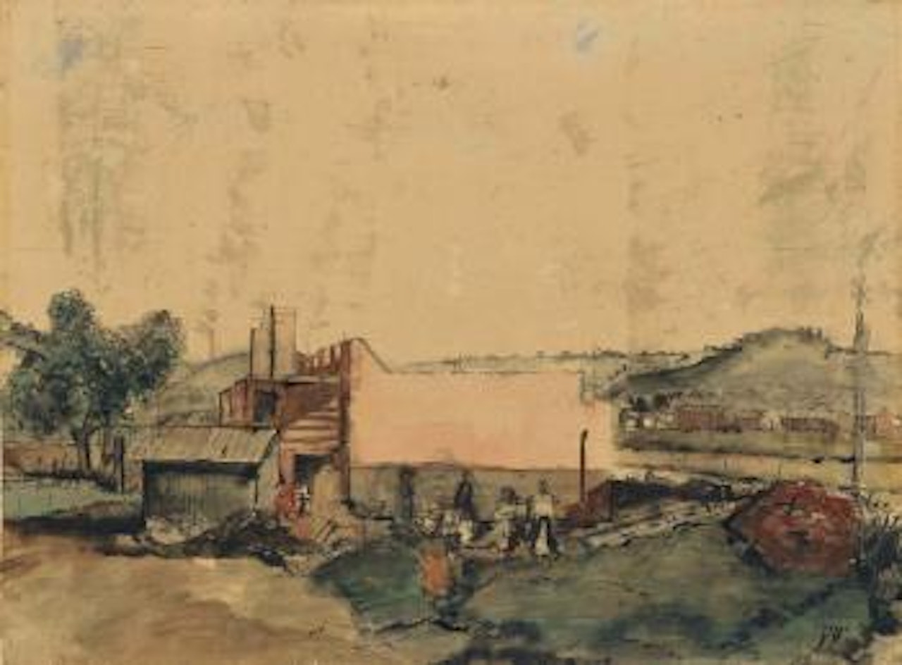 Paysage à Wanze by Paul Delvaux