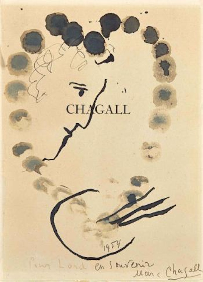 Autoportrait à la palette by Marc Chagall