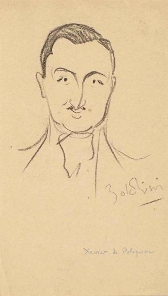 Caricature du Comte pierre-Marie-Xavier de Polignac (1895-1964) by Giovanni Boldini