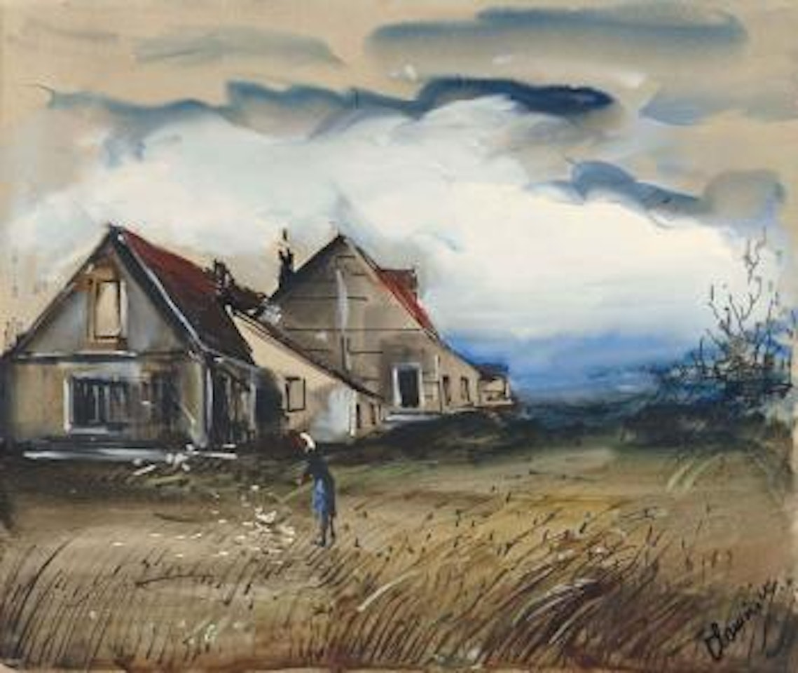 Paysanne Devant Une Ferme by Maurice de Vlaminck