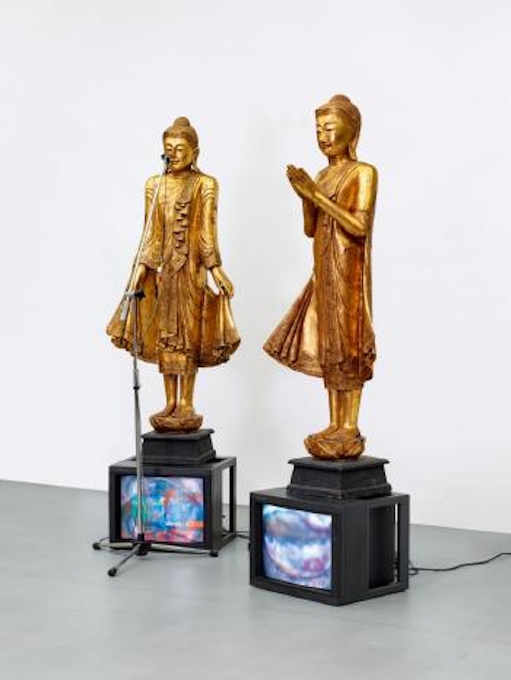 Temple guards by Nam June Paik