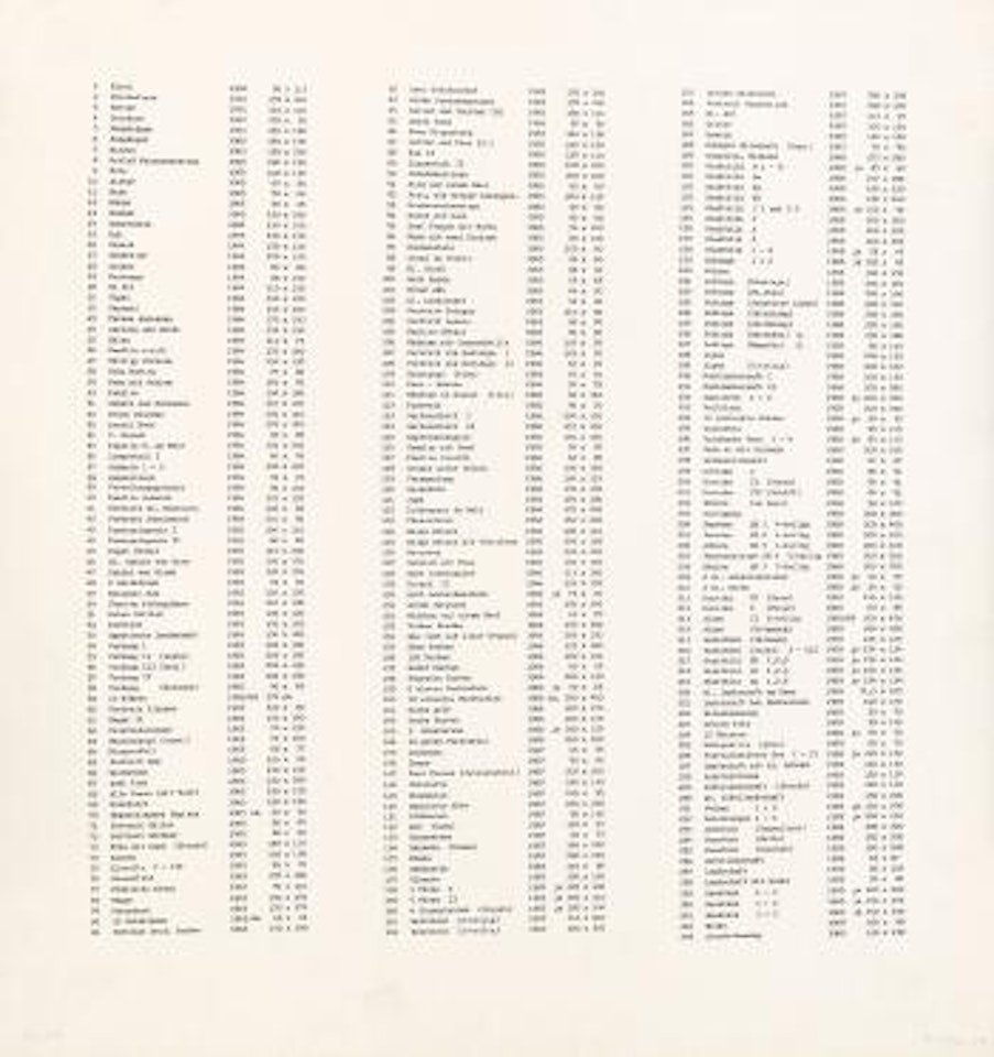 Bilderverzeichnis by Gerhard Richter