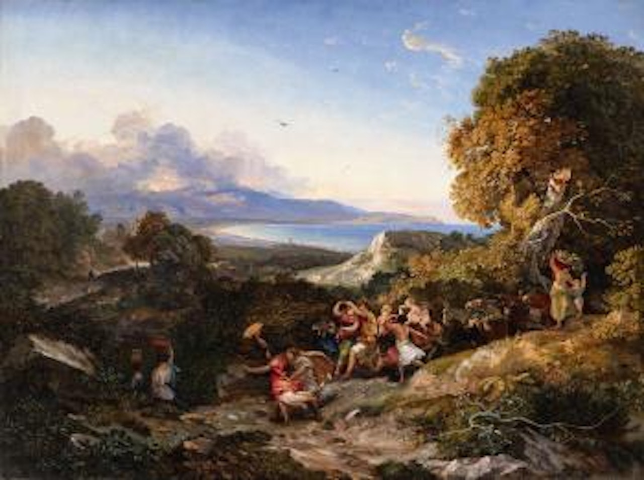 A wine-grower's Parade on Monte Circello by Friedrich Nerly
