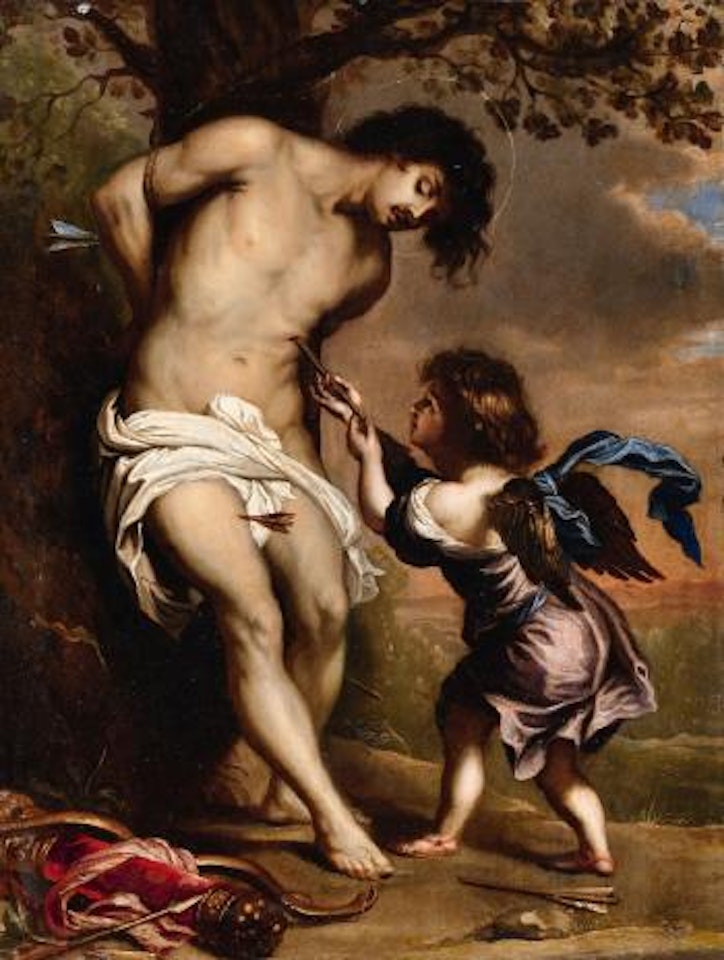 Saint Sebastian and an Angel by Gérard Seghers