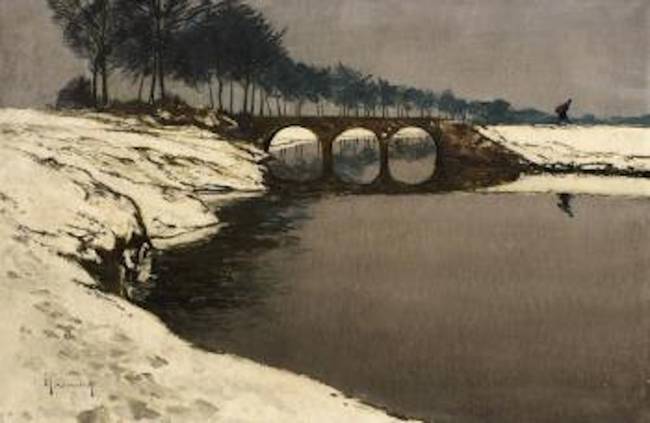 The Bridge to the Mill of Gnadenthal by Max Clarenbach