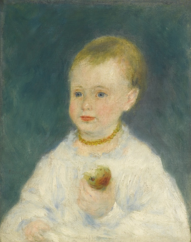 L'ENFANT À LA POMME (MLLE DE LA POMMERAY) by Pierre-Auguste Renoir