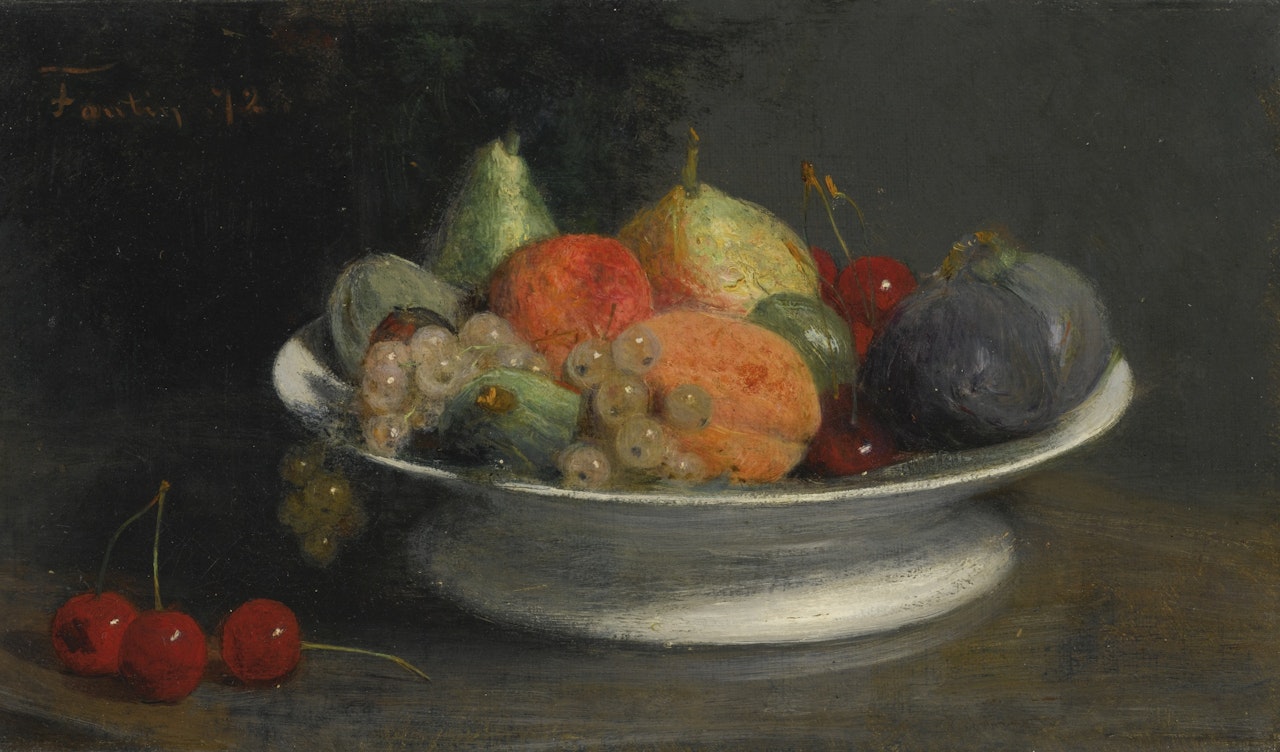 FRUITS DANS UN COMPOTIER by Henri Fantin-Latour