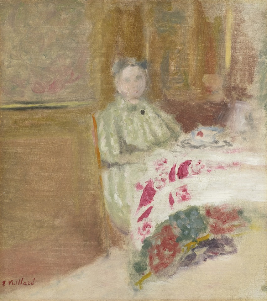 MME VUILLARD À LA TABLE by Édouard Vuillard