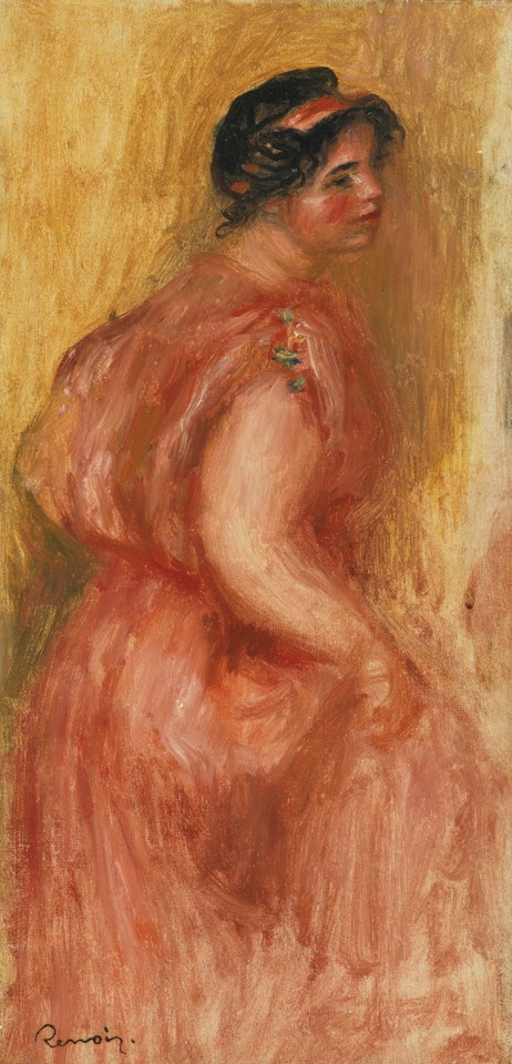 ÉTUDE: GABRIELLE EN TUNIQUE ROUGE by Pierre-Auguste Renoir