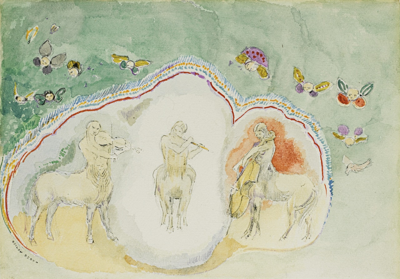 LES CENTAURS, MUSICIENS by Odilon Redon