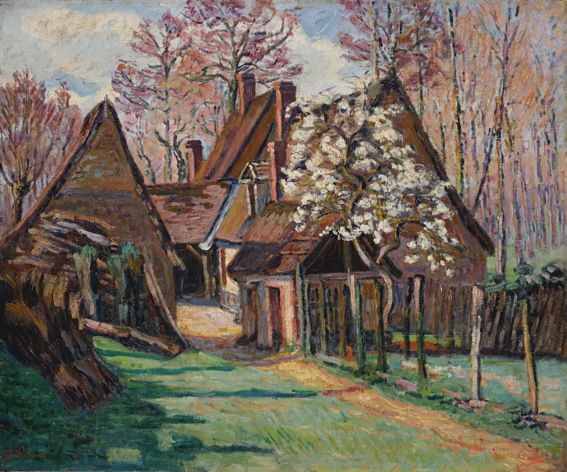 CHAUMIÈRES À JOUY by Armand Guillaumin