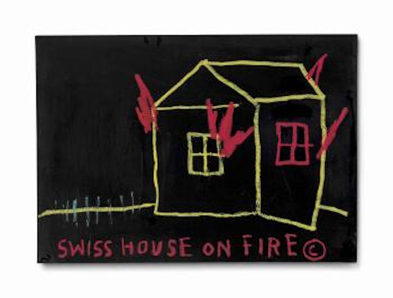 Swiss House on Fire by Jean-Michel Basquiat