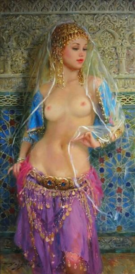 L'odalisque au voile by Constantin Razoumov